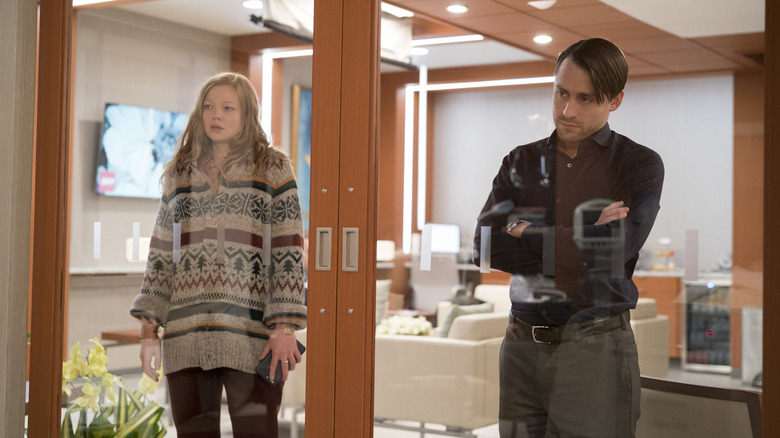 Sarah Snook and Kieran Culkin in Succession