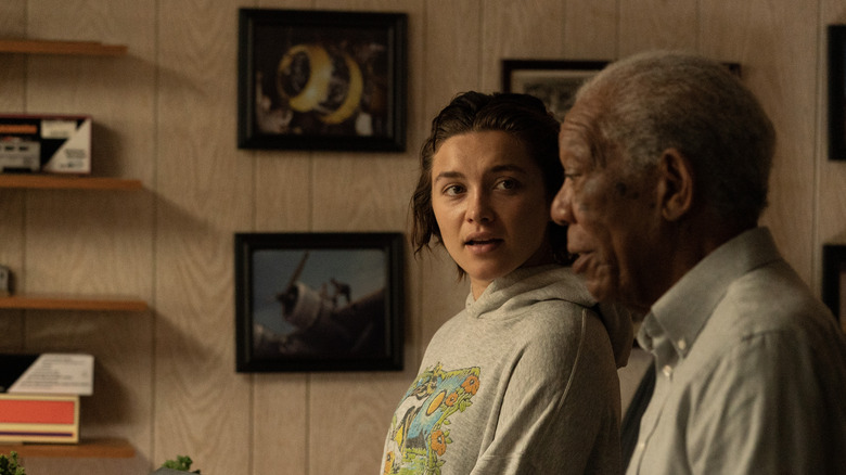 Florence Pugh, Morgan Freeman in A Good Person