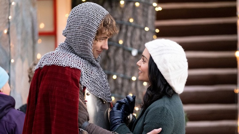 A romantic scene from Knight Before Christmas