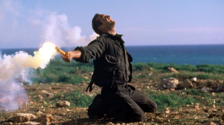Nicolas Cage at the end of The Rock