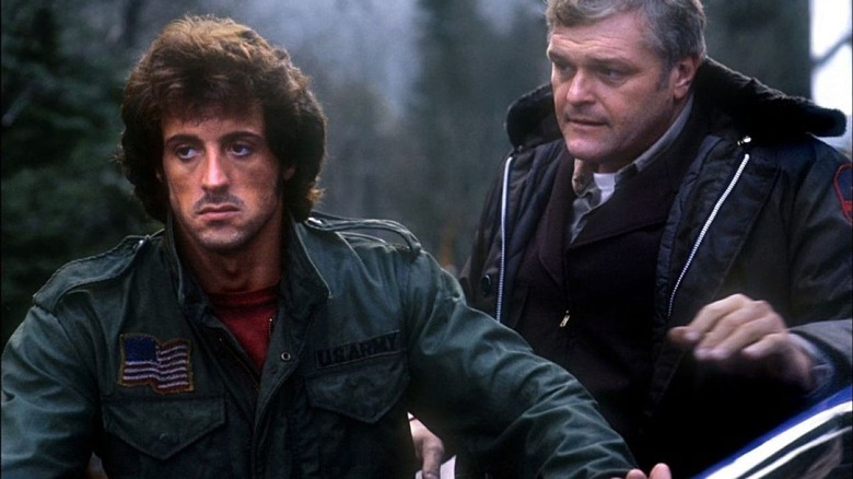 Sylvester Stallone and Brian Dennehy in First Blood