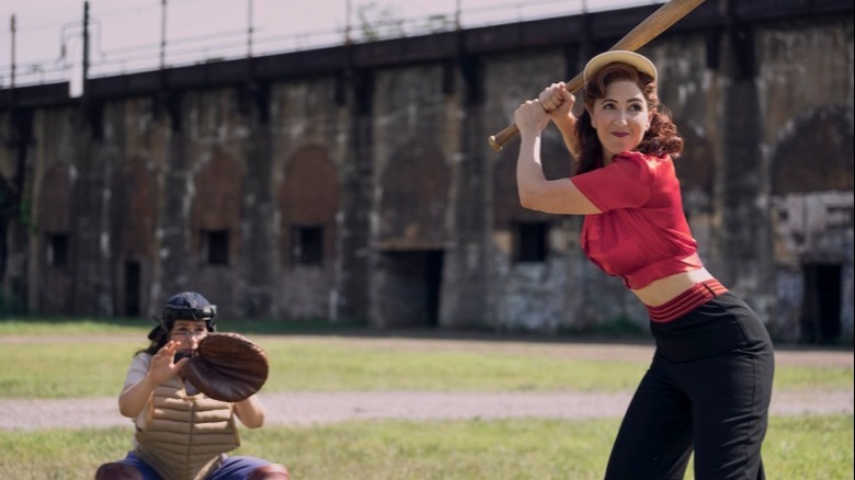 Abbi Jacobson and D'Arcy Carden in A League of Their Own