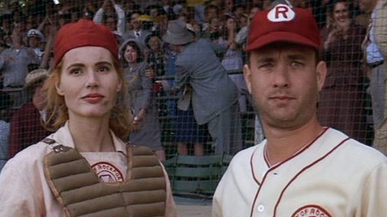 Geena Davis and Tom Hanks star in "A League of Their Own"