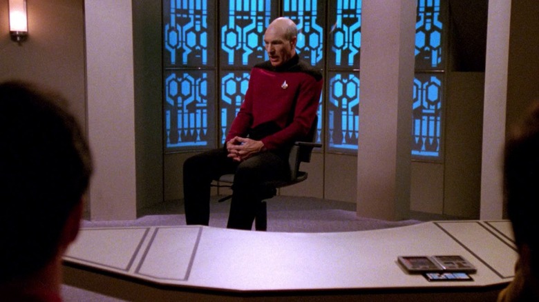 Captain Picard on the stand, facing unfair cross-examination