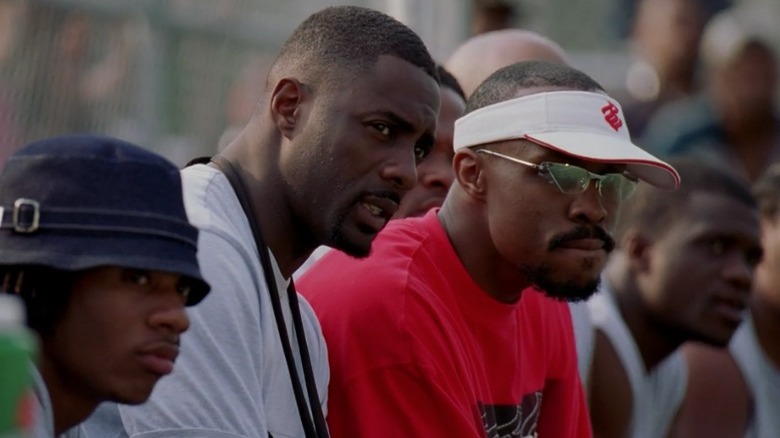 Idris Elba and Wood Harris in The Wire