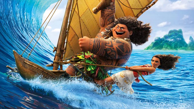 Moana Auli'i Cravalho's character and Maui 