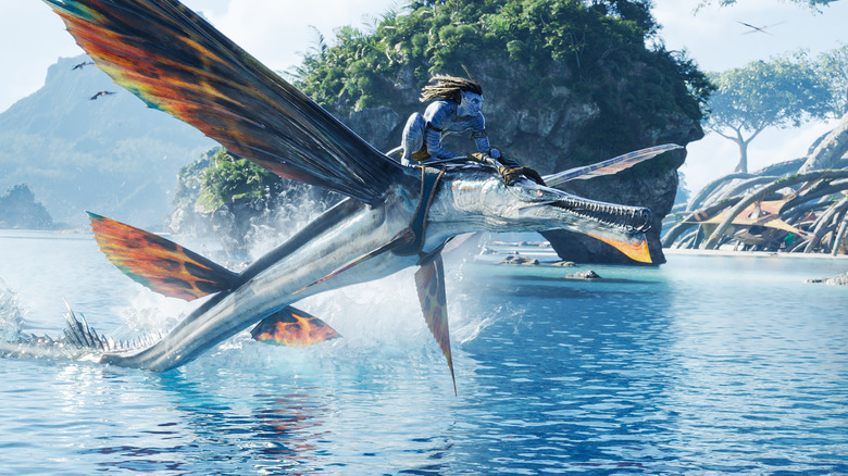 Jake flying in Avatar: The Way of Water