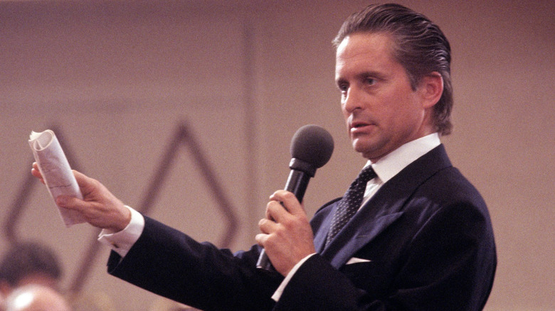 Michael Douglas as in Wall Street