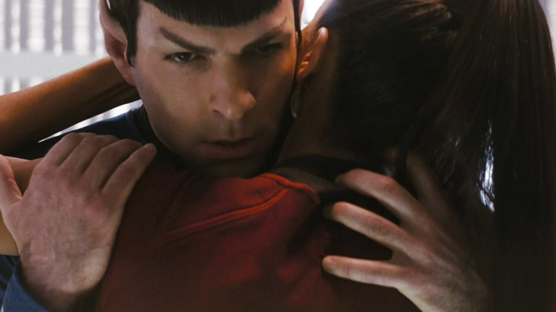 Zachary Quinto and Zoe Saldana in Star Trek