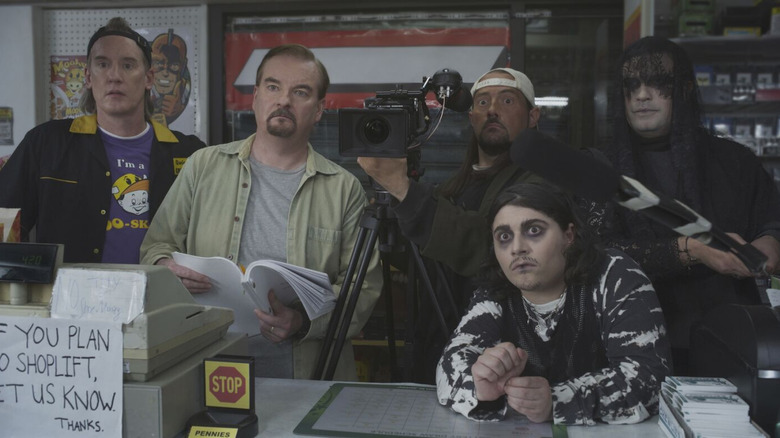 Clerks 3 crew filming in Quick Stop