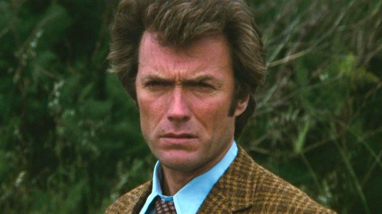 Clint Eastwood sneers as Dirty Harry