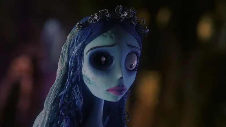 Emily with an eye missing in Corpse Bride