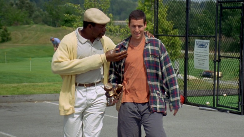 Carl Weathers and Adam Sandler in Happy Gilmore