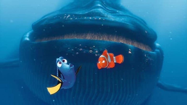 Dory speaks whale in "Finding Nemo"