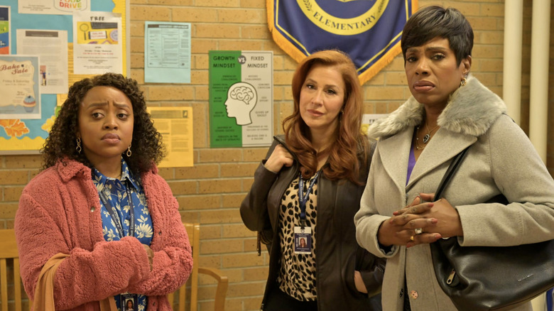 Quinta Brunson, Lisa Ann Walter, and Sheryl Lee Ralph on Abbott Elementary