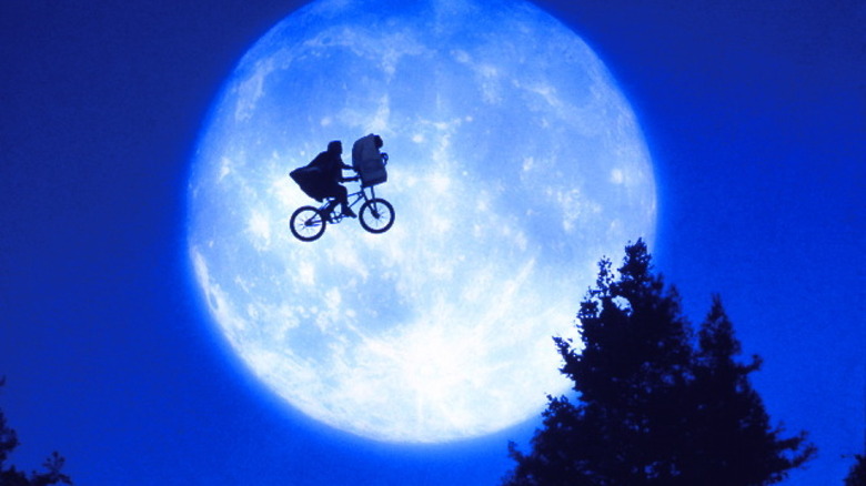 E.T. elliott and e.t. flying over the moon
