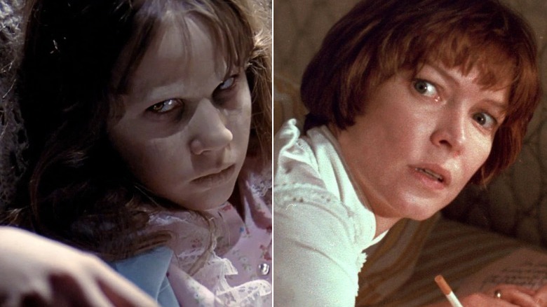 Regan MacNeil and her mother, Chris in The Exorcist