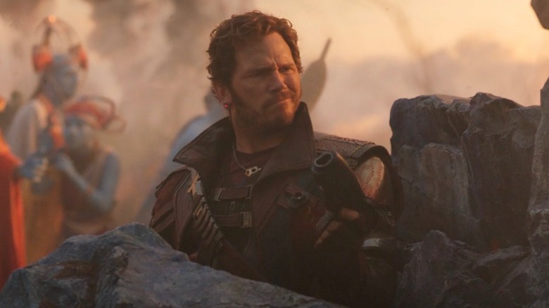 Star-Lord holding a blaster