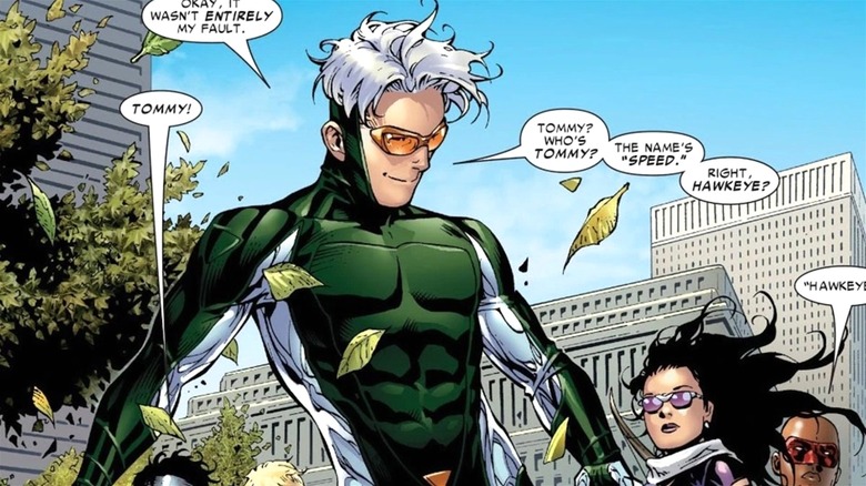 Tommy taking up the moniker of Speed in the Young Avengers comic series