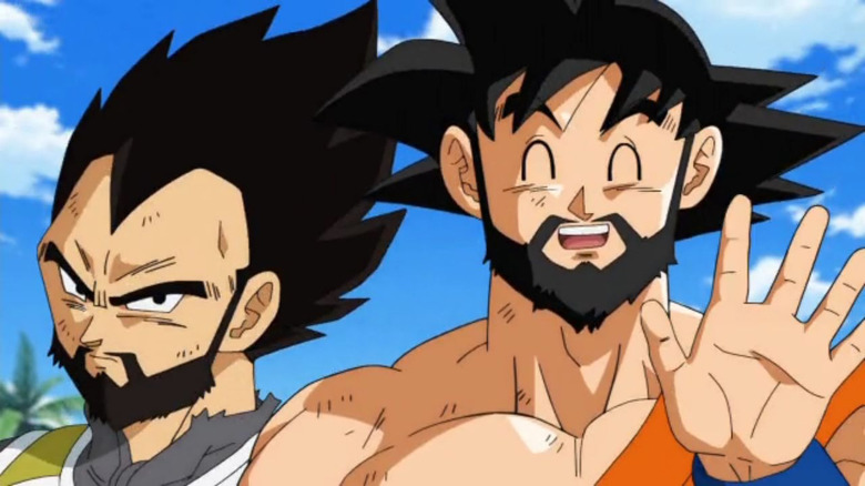 Goku and Vegeta with beards