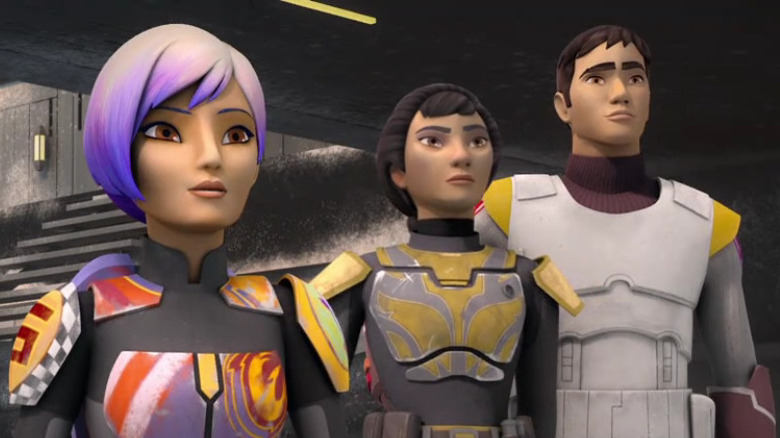 Rebels' Sabine, Ursa, and Tristen Wren watching 