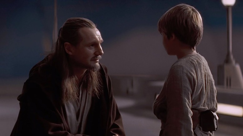 Qui-Gon Jinn and Anakin in Star Wars: The Phantom Menace