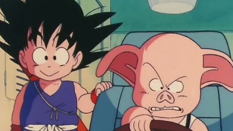 Goku and Oolong in Dragon Ball