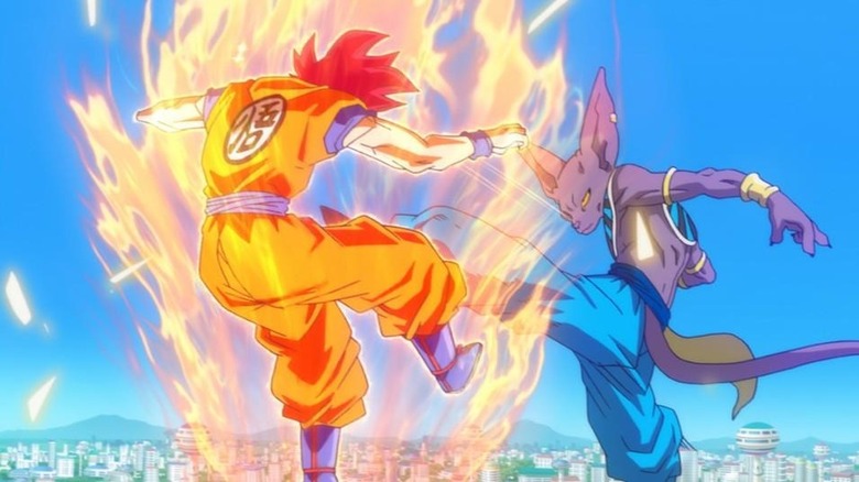 Beerus and Goku in Dragon Ball Z Battle Of The Gods