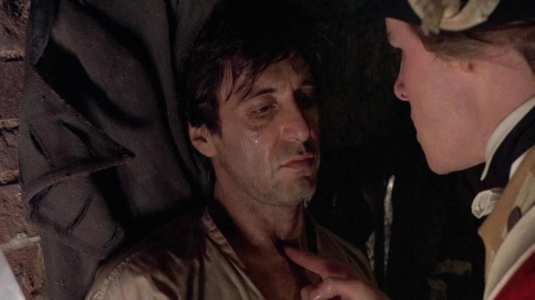 Al Pacino as Tom Dobb being berated by a British soldier in Revolution