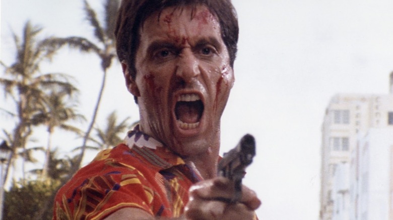 Al Pacino gritando em Scarface