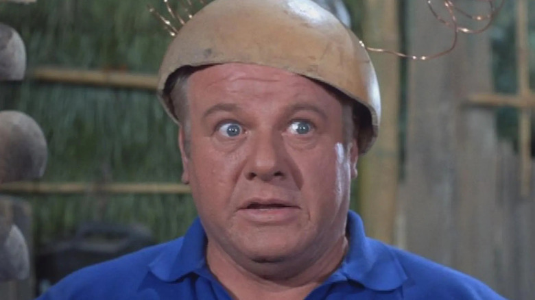 Alan Hale Jr's Skipper wears a coconut on his head in Gilligan's Island