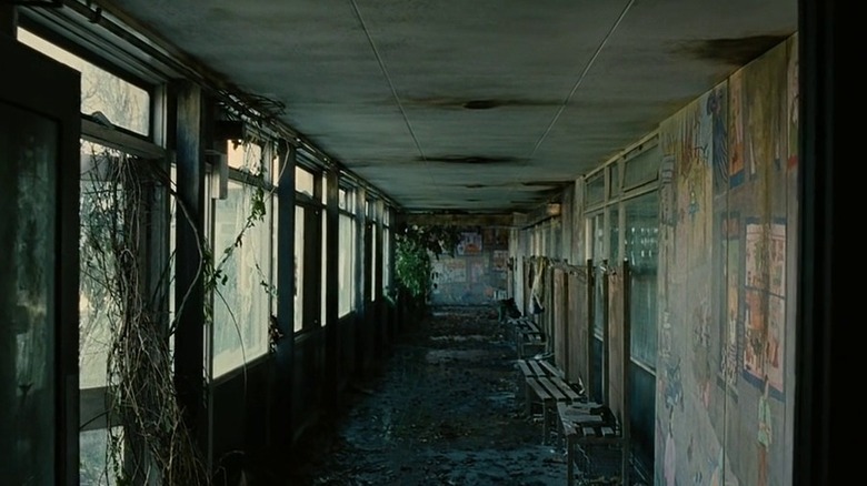 An abandoned school in Children of Men
