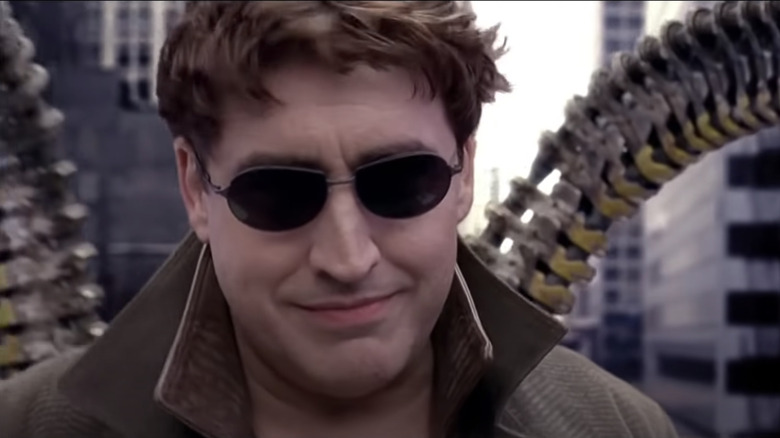 Close-up of Alfred Molina as Doc Ock in Spider-Man 2