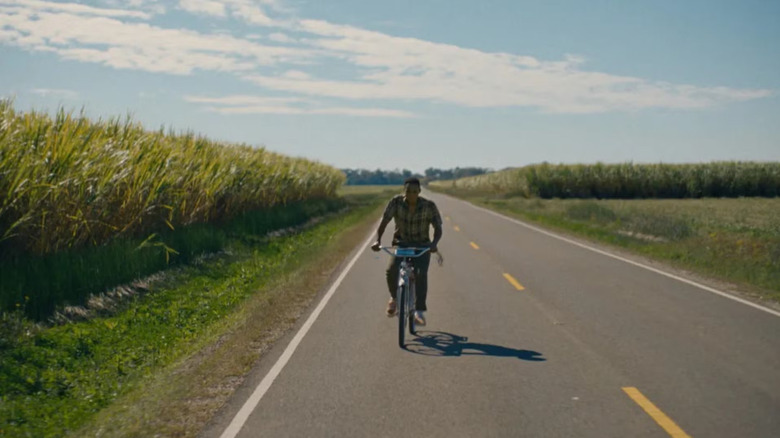 Turner rides a bike in Nickel Boys