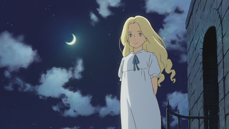 The secretive Marnie out under the moon in When Marnie Was Here