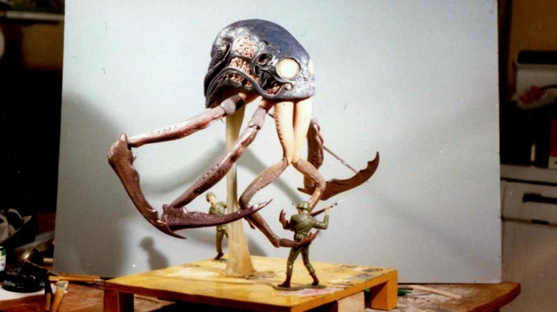 A sculpture of an alien creature
