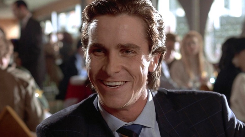 Patrick Bateman grinning