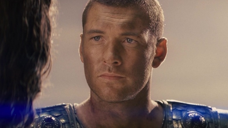 Sam Worthington's Perseus looking serious in Clash of the Titans