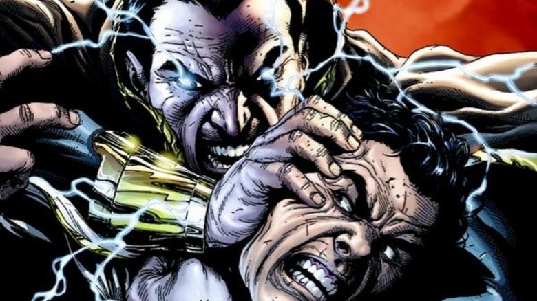 Black Adam vs Shazam art 