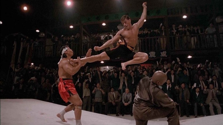 Jean-Claude Van Damme, Bolo Yeung, and A.P. George in Bloodsport