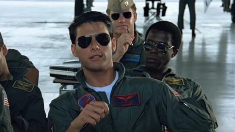 Tom Cruise and Kelly McGillis in Top Gun 