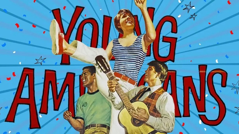 An artistic poster for the documentary Young Americans