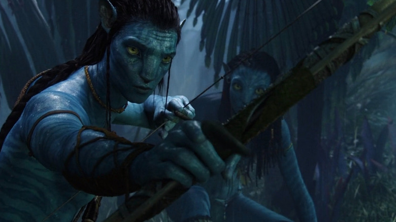 Sam Worthington and Zoe Saldaña in Avatar