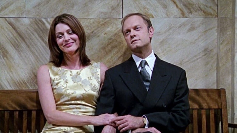 Jane Leeves and David Hyde Pearce as Daphne and Niles Crane in Frasier