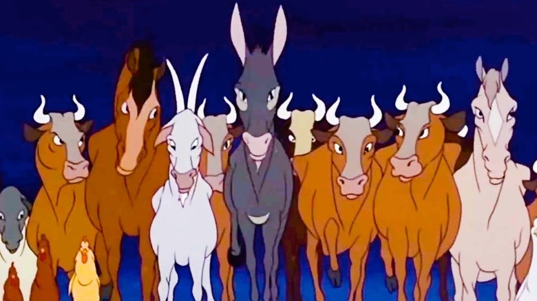 Animal Farm equines and bovines animation