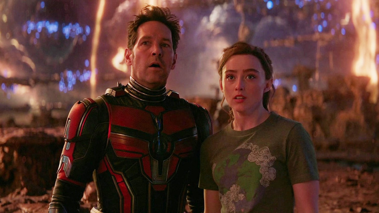 Paul Rudd as Scott and Kathryn Newton as Cassie in Ant-Man and the Wasp: Quantumania