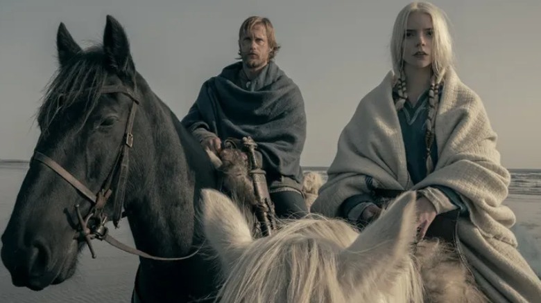 Anya Taylor-Joy and Alexander Skarsgard in The Northman