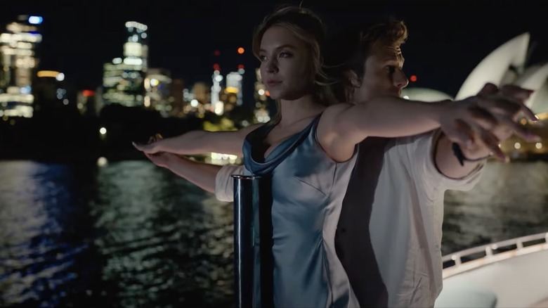 Sydney Sweeney and Glen Powell imitate Titanic in Anyone But You