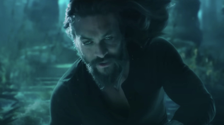 Jason Momoa underwater in Aquaman