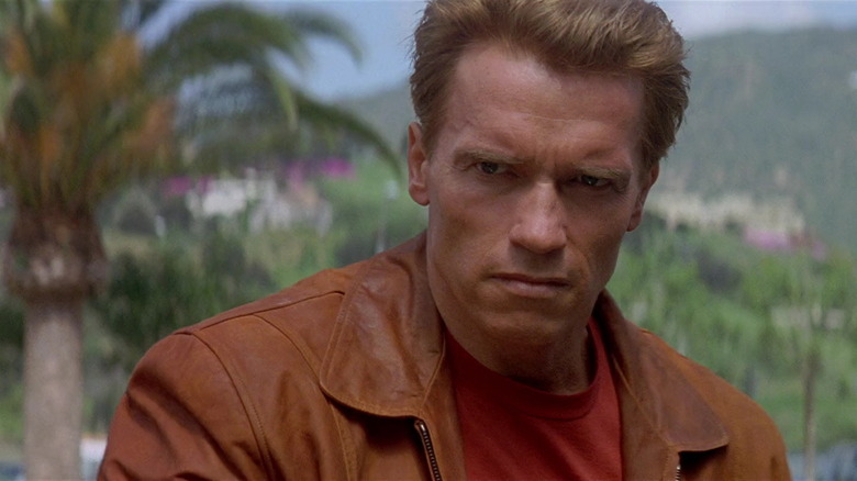 Last Action Hero arnold close up with palm tree